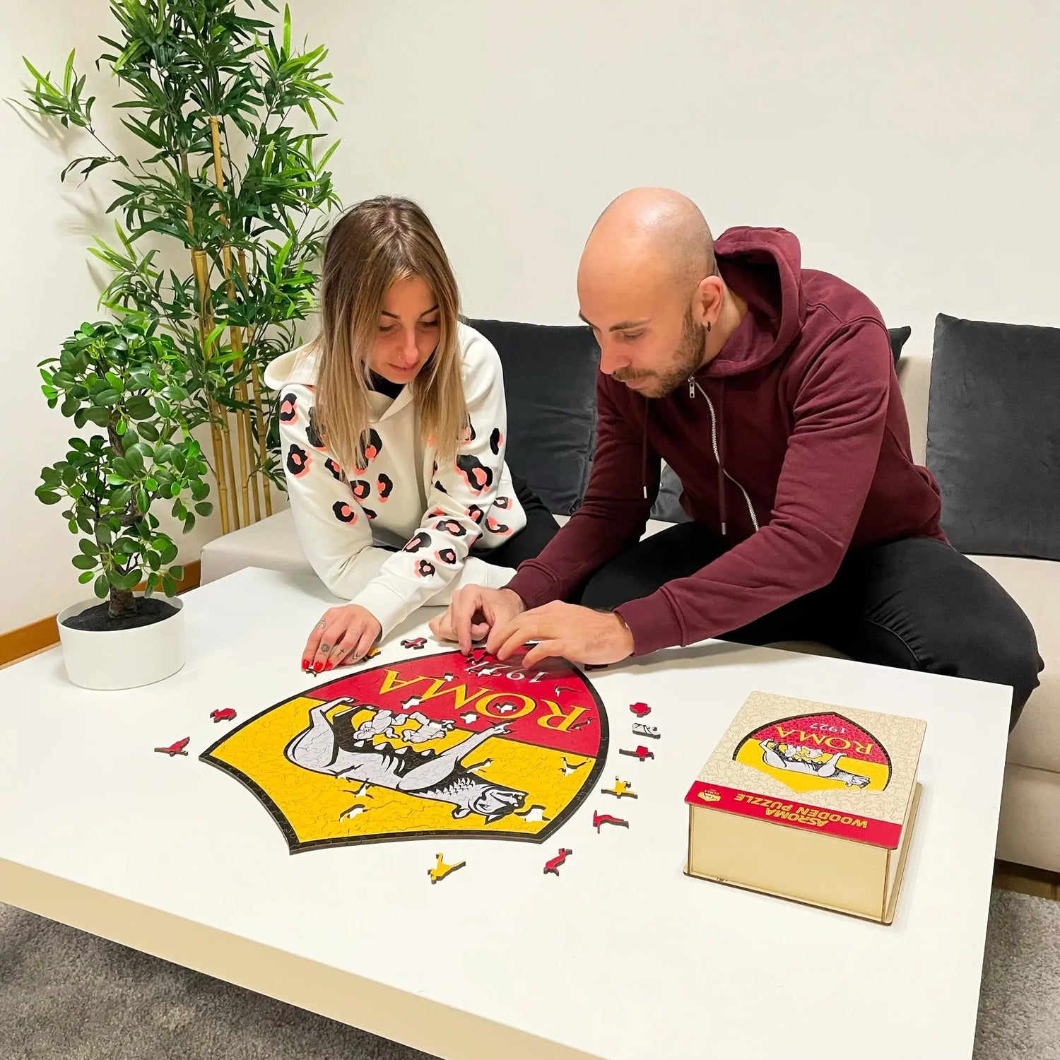 AS Roma logo - Puzzle en bois Puzzle Goals