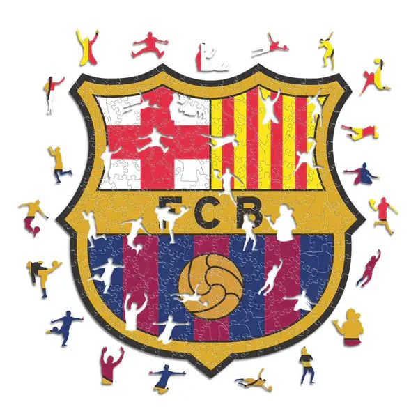 Barcelone Logo - Puzzle en bois Puzzle Goals