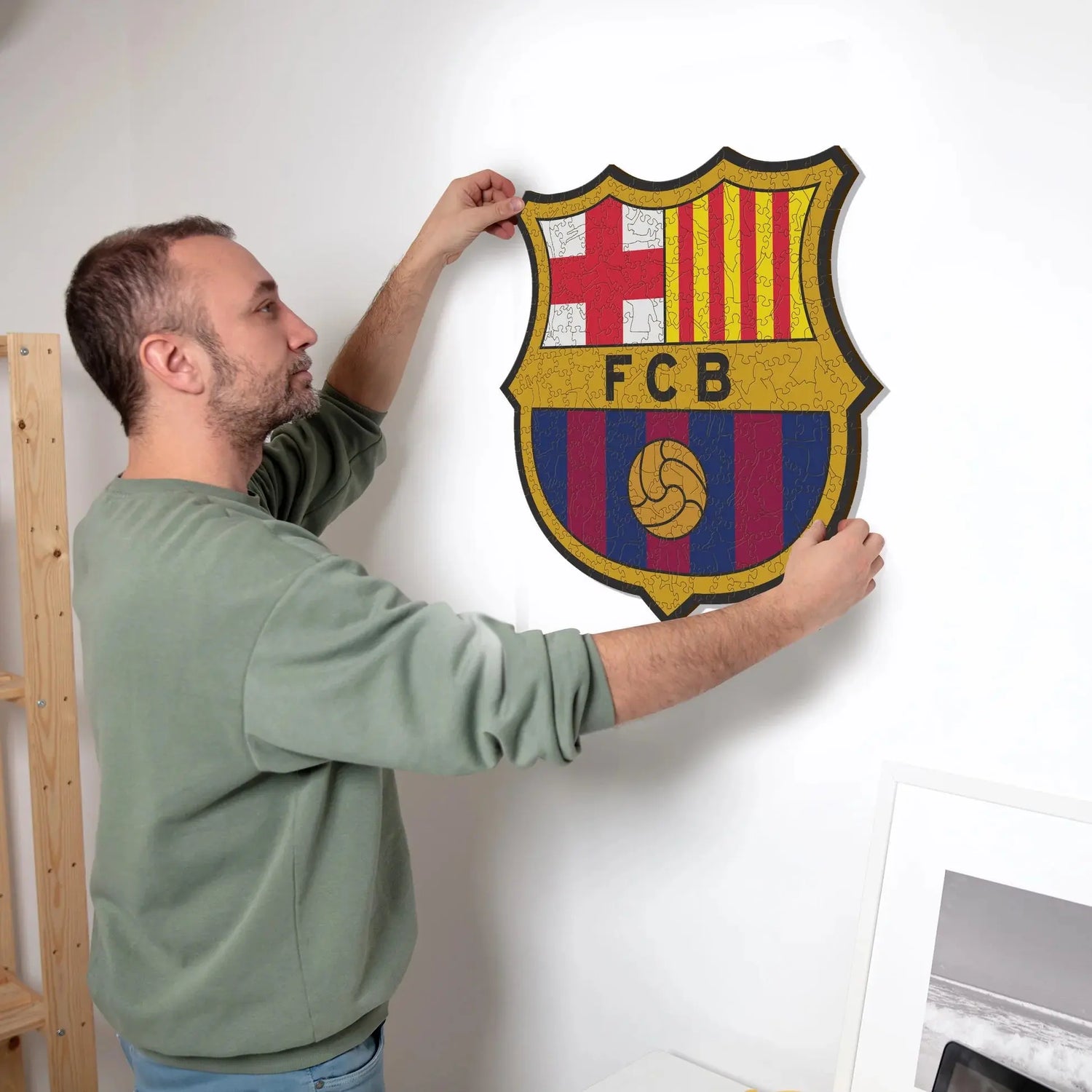 Barcelone Logo - Puzzle en bois Puzzle Goals