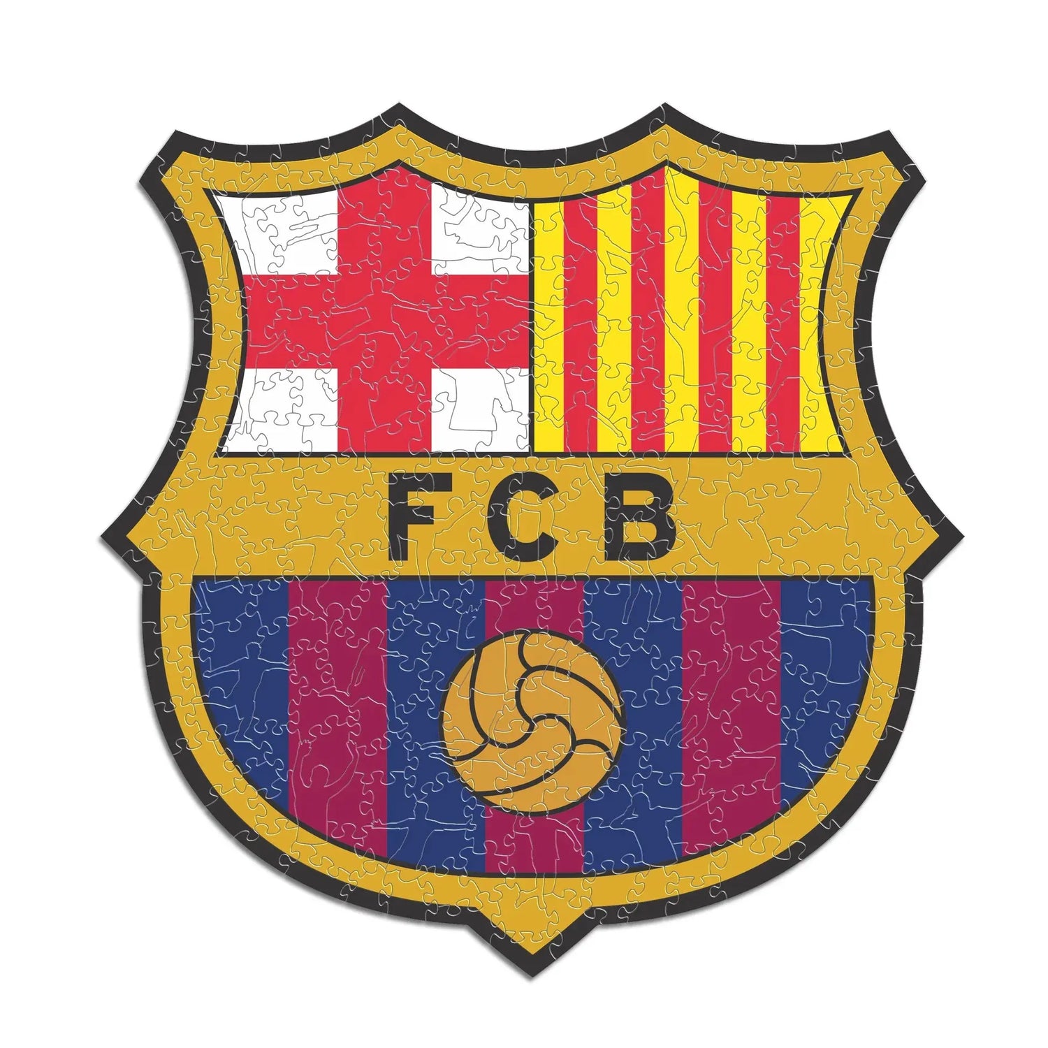 Barcelone Logo - Puzzle en bois Puzzle Goals