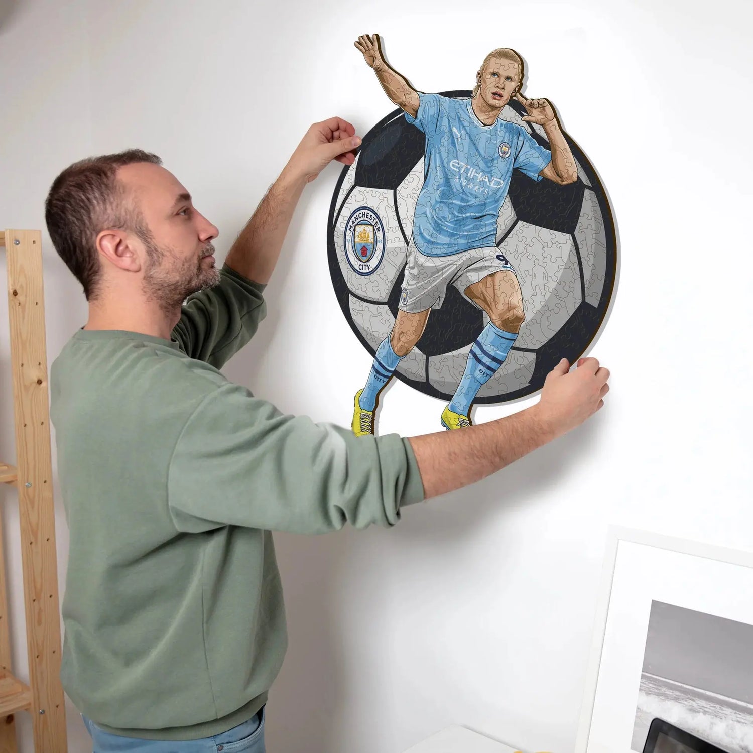 Erling Haaland Manchester City - Puzzle en bois Puzzle Goals