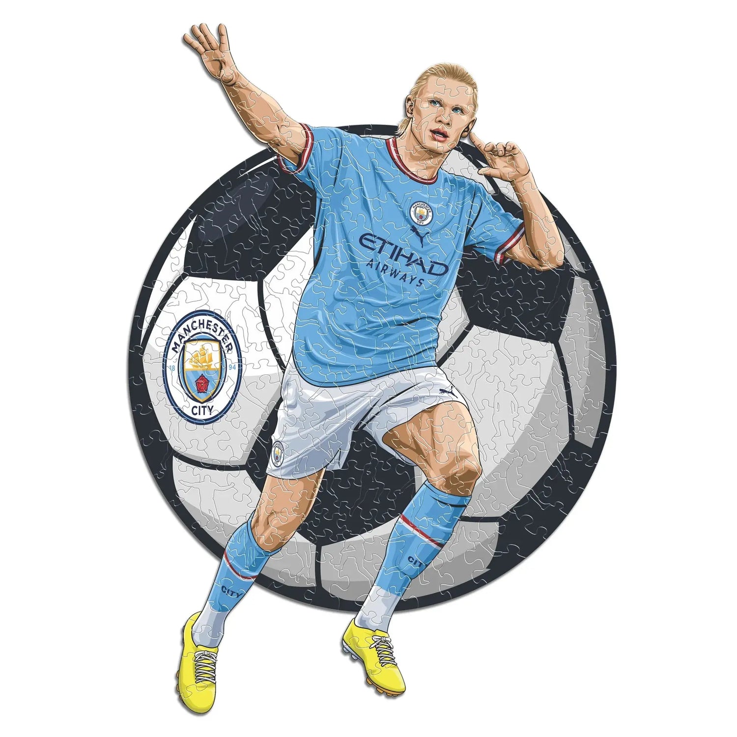 Erling Haaland Manchester City - Puzzle en bois Puzzle Goals