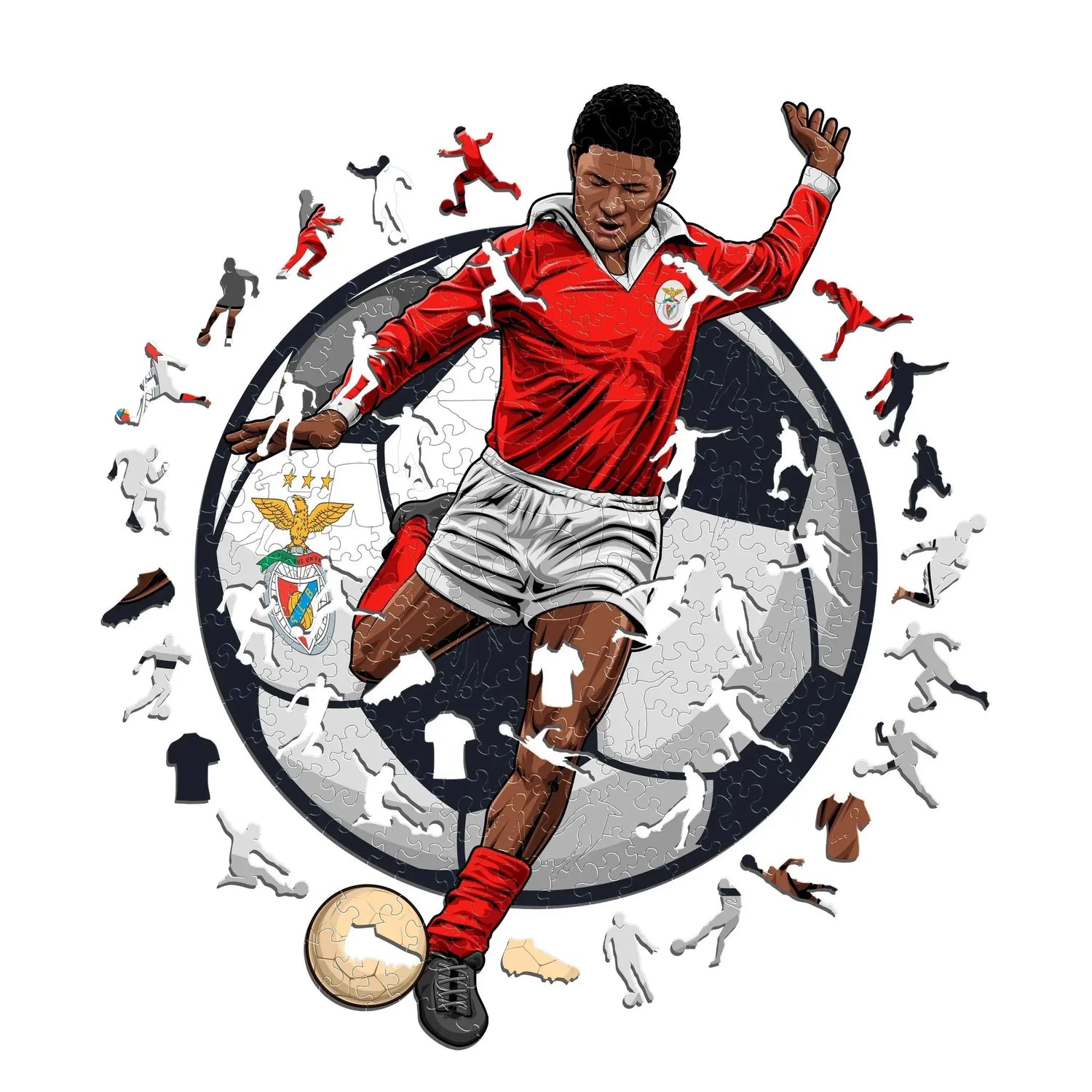 Eusébio Benfica - Puzzle en bois Puzzle Goals