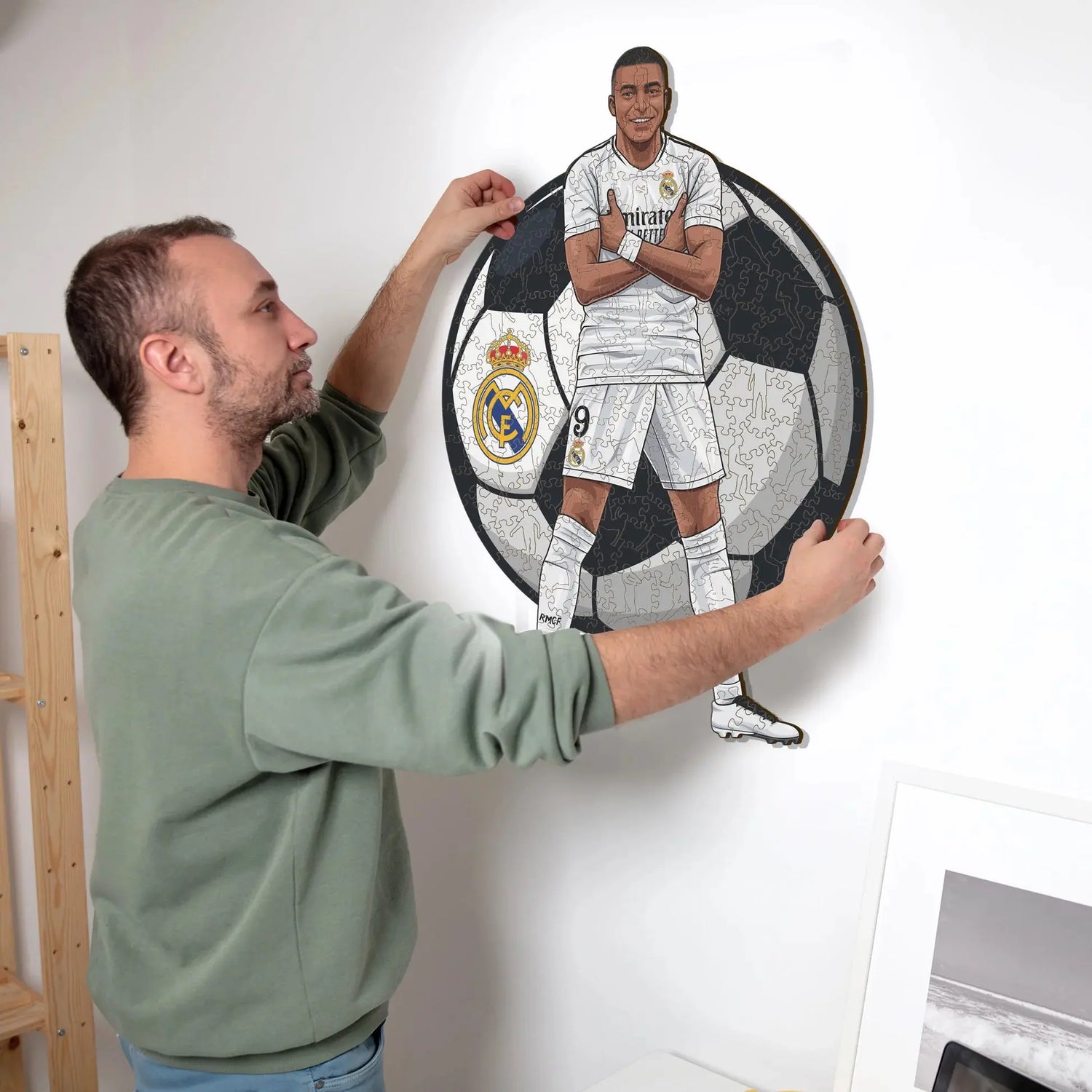 Kylian Mbappé Real Madrid - Puzzle en bois Puzzle Goals