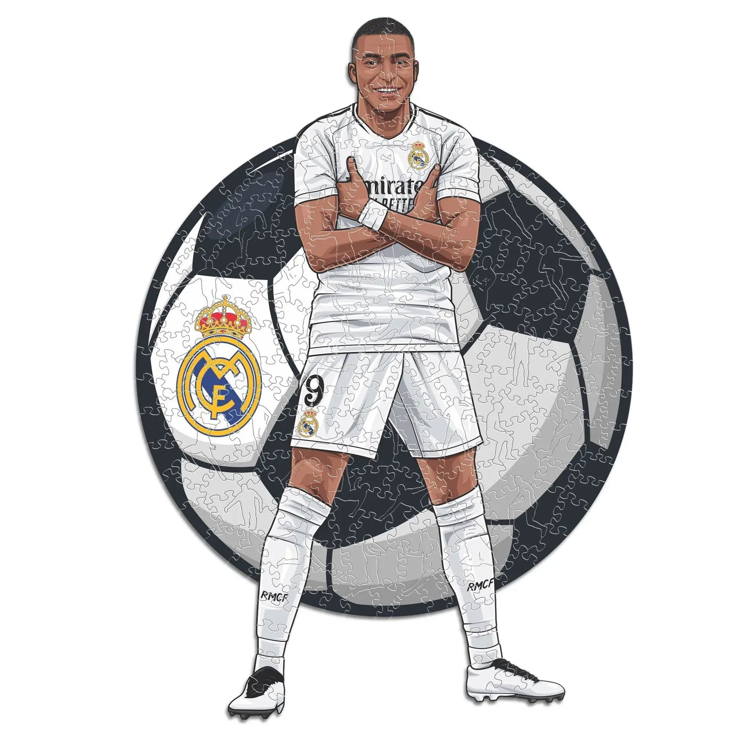 Kylian Mbappé Real Madrid - Puzzle en bois Puzzle Goals