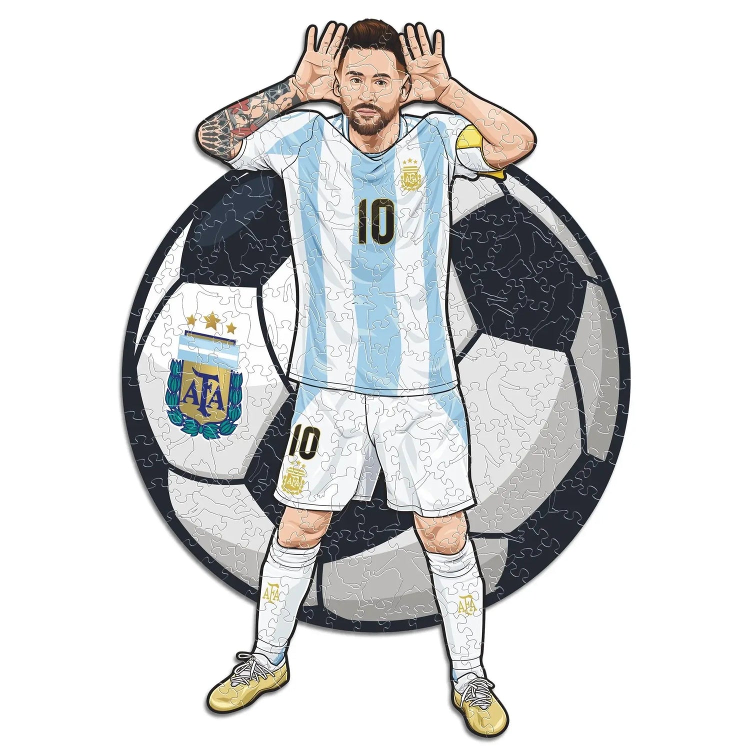 Lionel Messi Argentine - Puzzle en bois Puzzle Goals