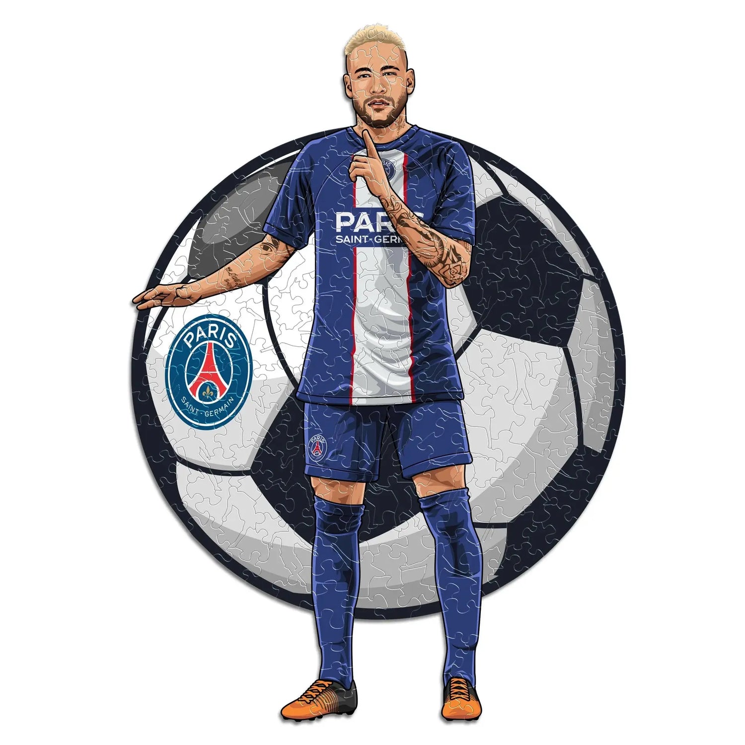 Neymar Jr. PSG - Puzzle en bois Puzzle Goals