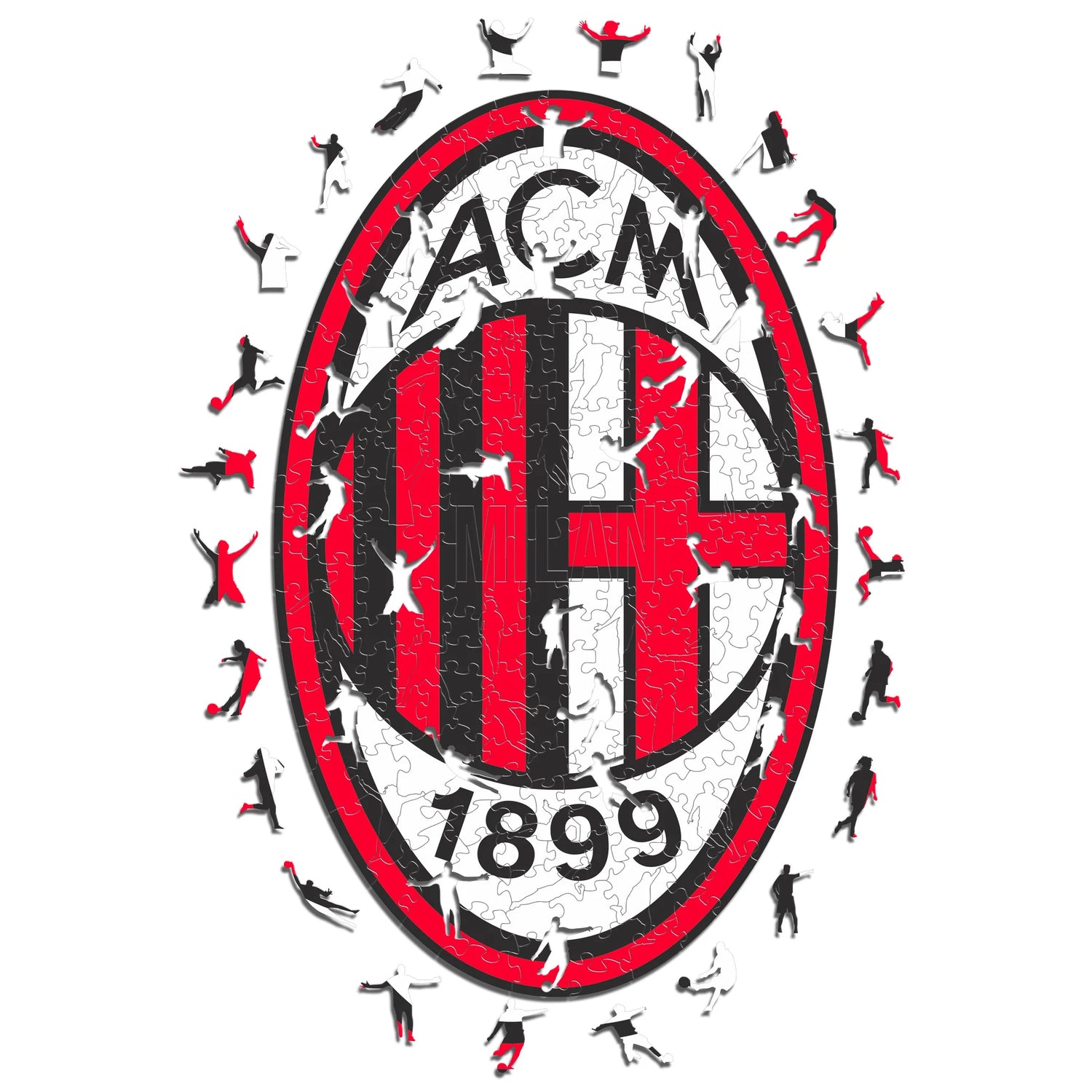 AC Milan Logo - Puzzle en bois