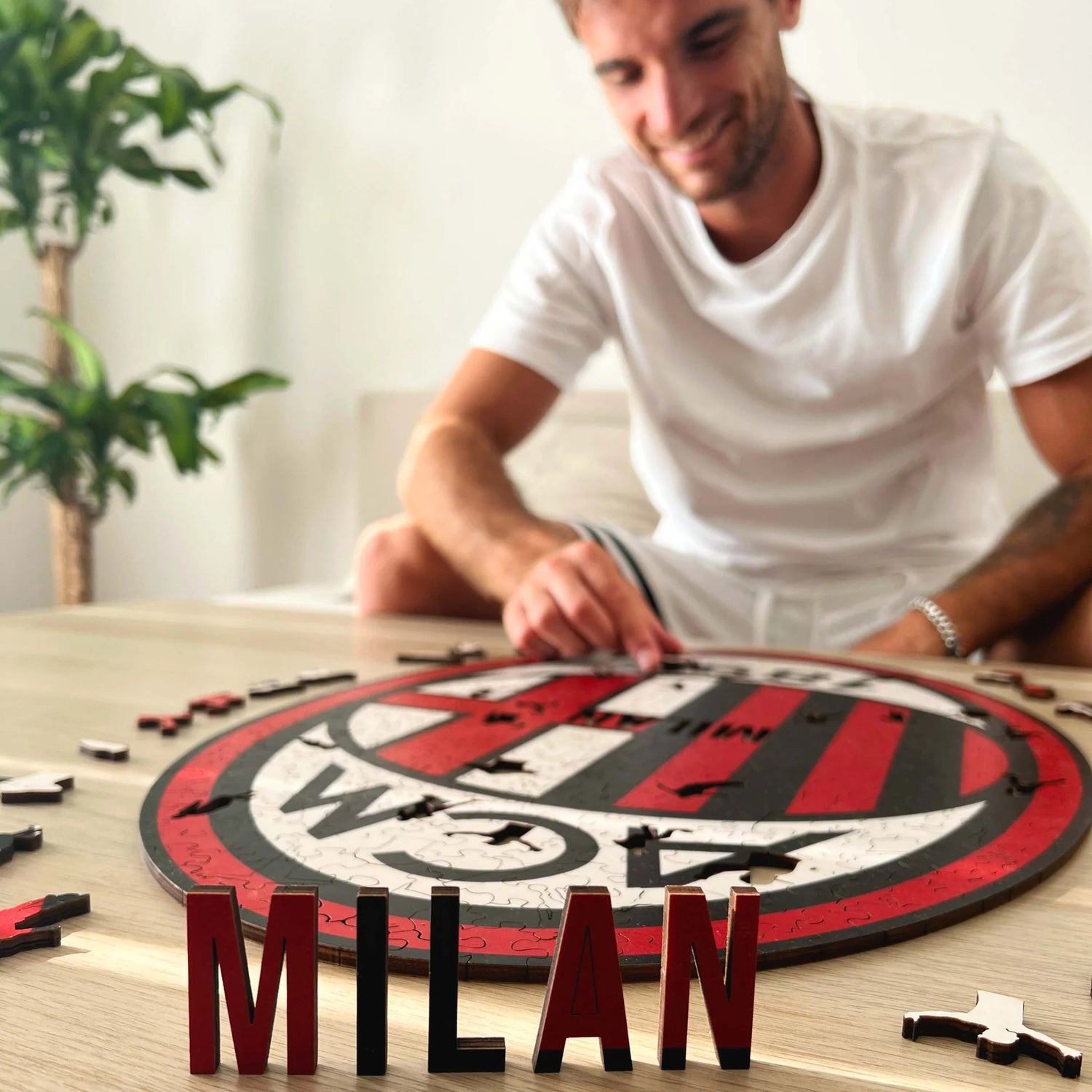 AC Milan Logo - Puzzle en bois