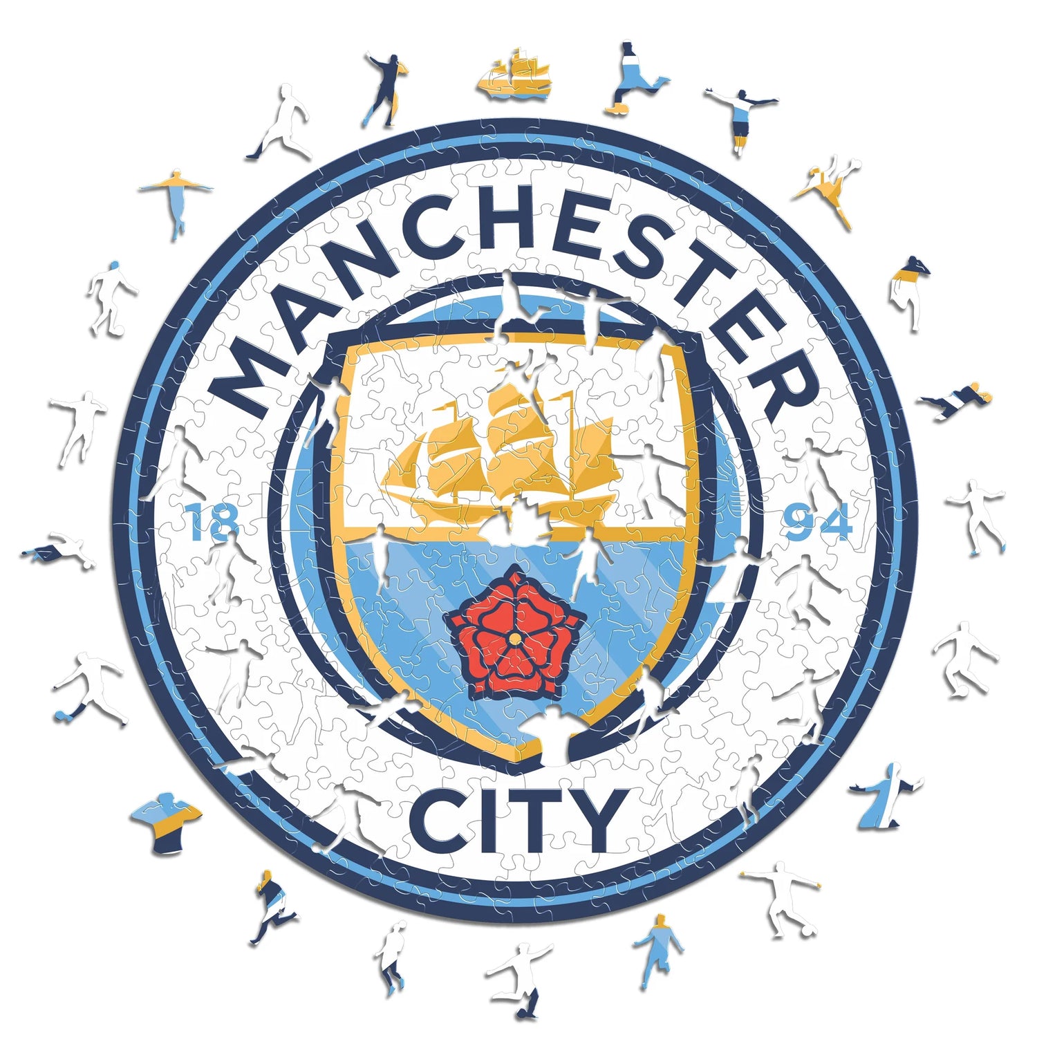 Manchester City Logo - Puzzle en bois