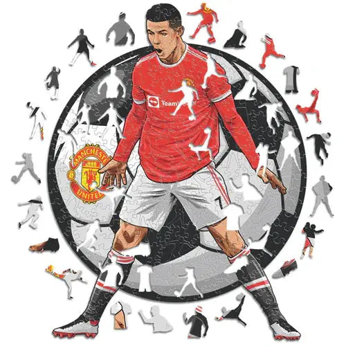 Cristiano Ronaldo Manchester United - Puzzle en bois Puzzle Goals