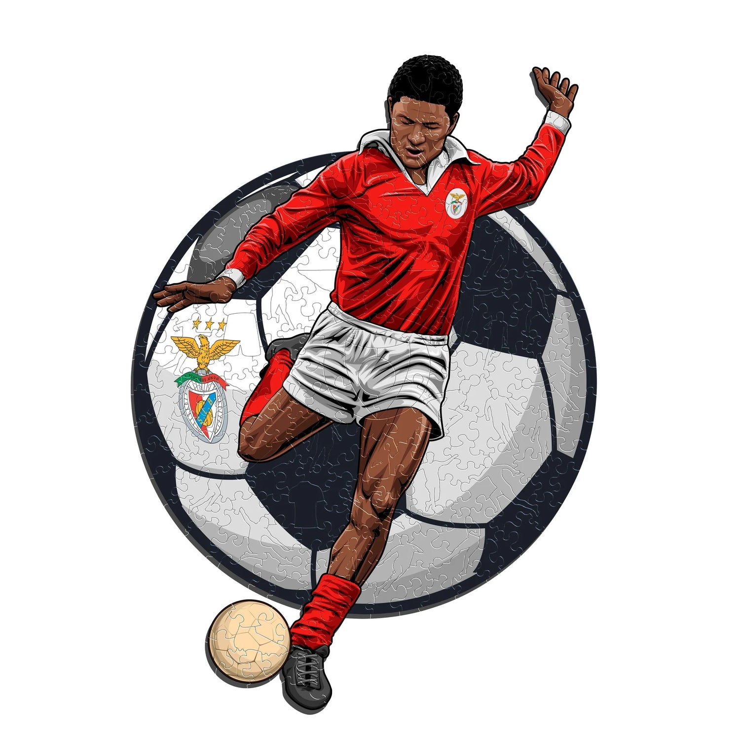 Eusébio Benfica - Puzzle en bois