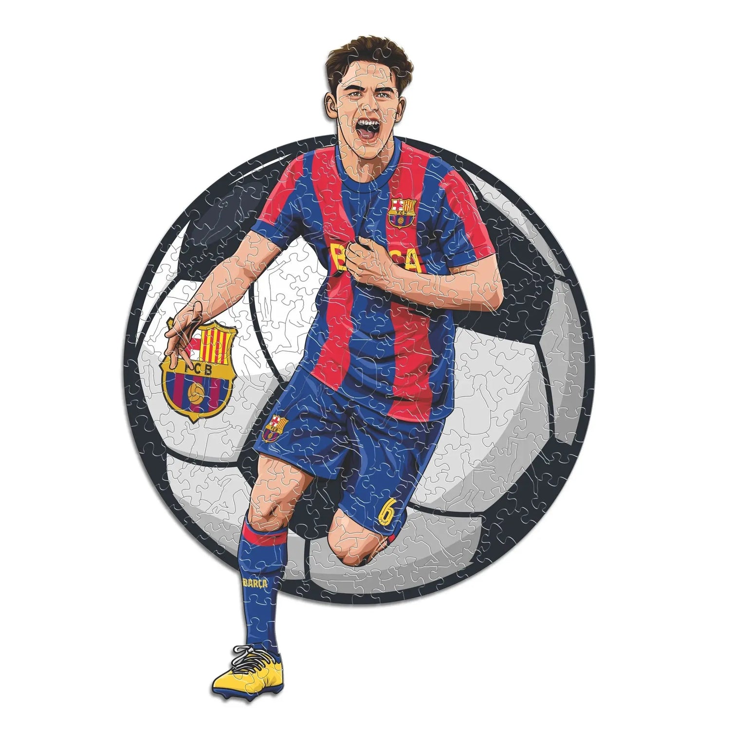 Gavi FC Barcelone - Puzzle en bois Puzzle Goals