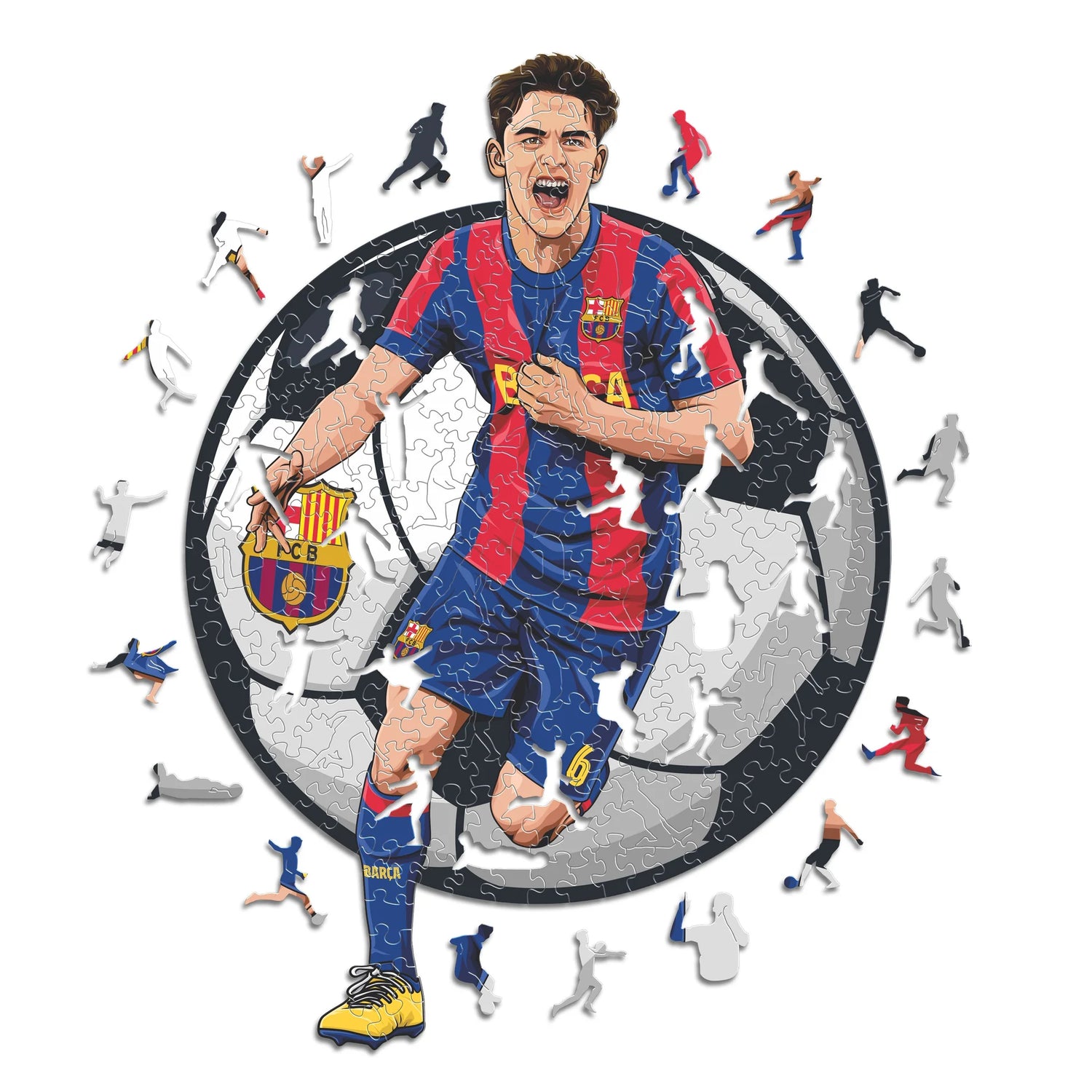 Gavi FC Barcelone - Puzzle en bois