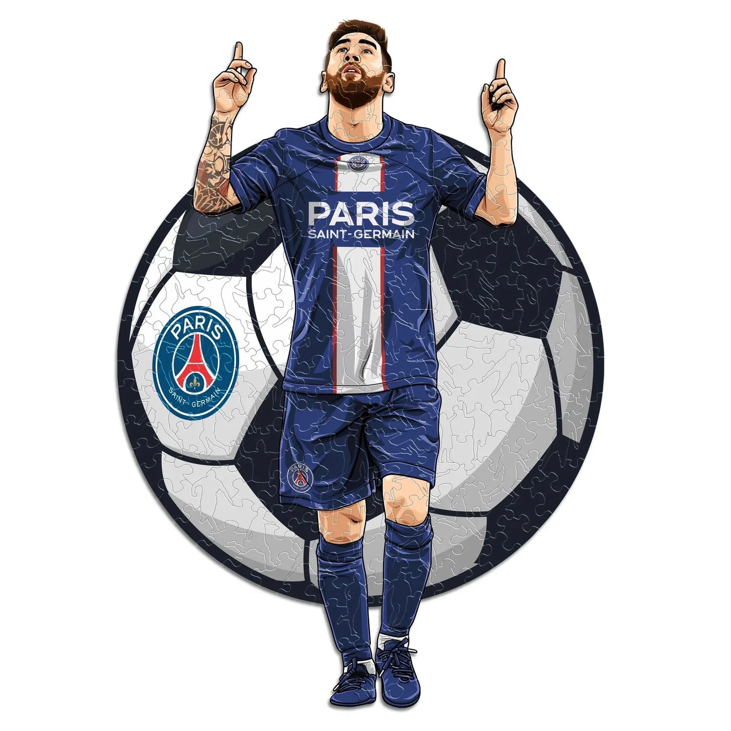 Lionel Messi PSG - Puzzle en bois Puzzle Goals