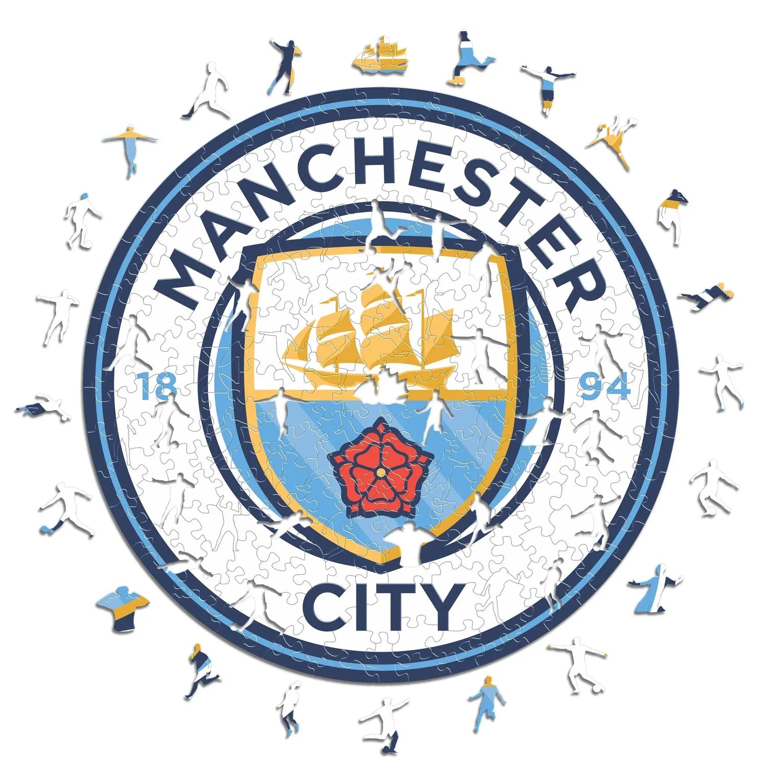 Manchester City Logo - Puzzle en bois Puzzle Goals