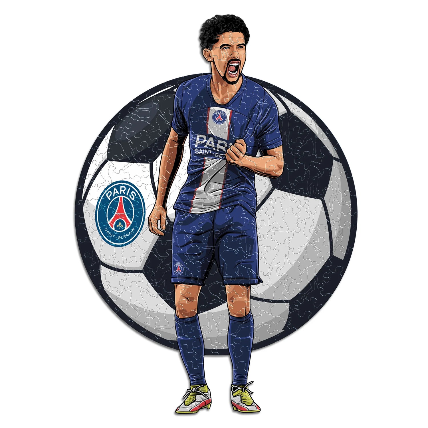 Marquinhos PSG - Puzzle en bois