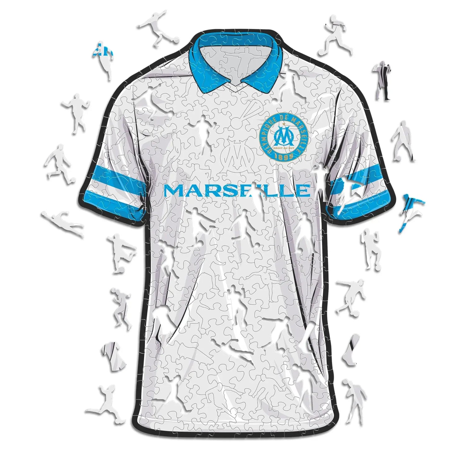 Marseille Maillot - Puzzle en bois Puzzle Goals