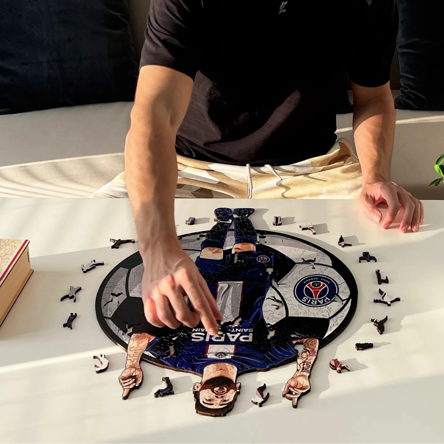 Lionel Messi PSG - Puzzle en bois