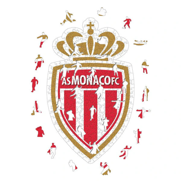 AS Monaco Logo - Puzzle en bois