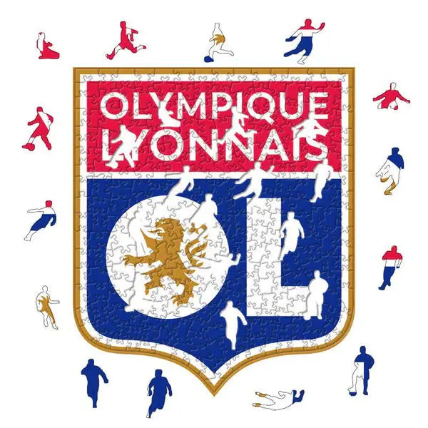 Puzzle foot en bois - puzzle Olympique Lyonnais - puzzle ol - puzzlegoals