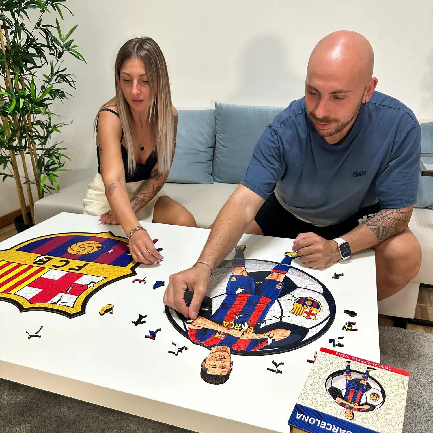 Robert Lewandoski FC Barcelone - Puzzle en bois Puzzle Goals