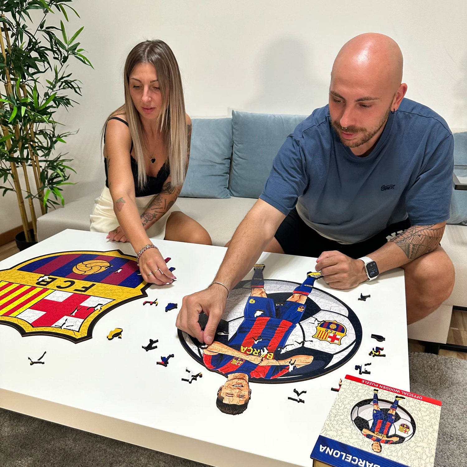 Robert Lewandoski FC Barcelone - Puzzle en bois