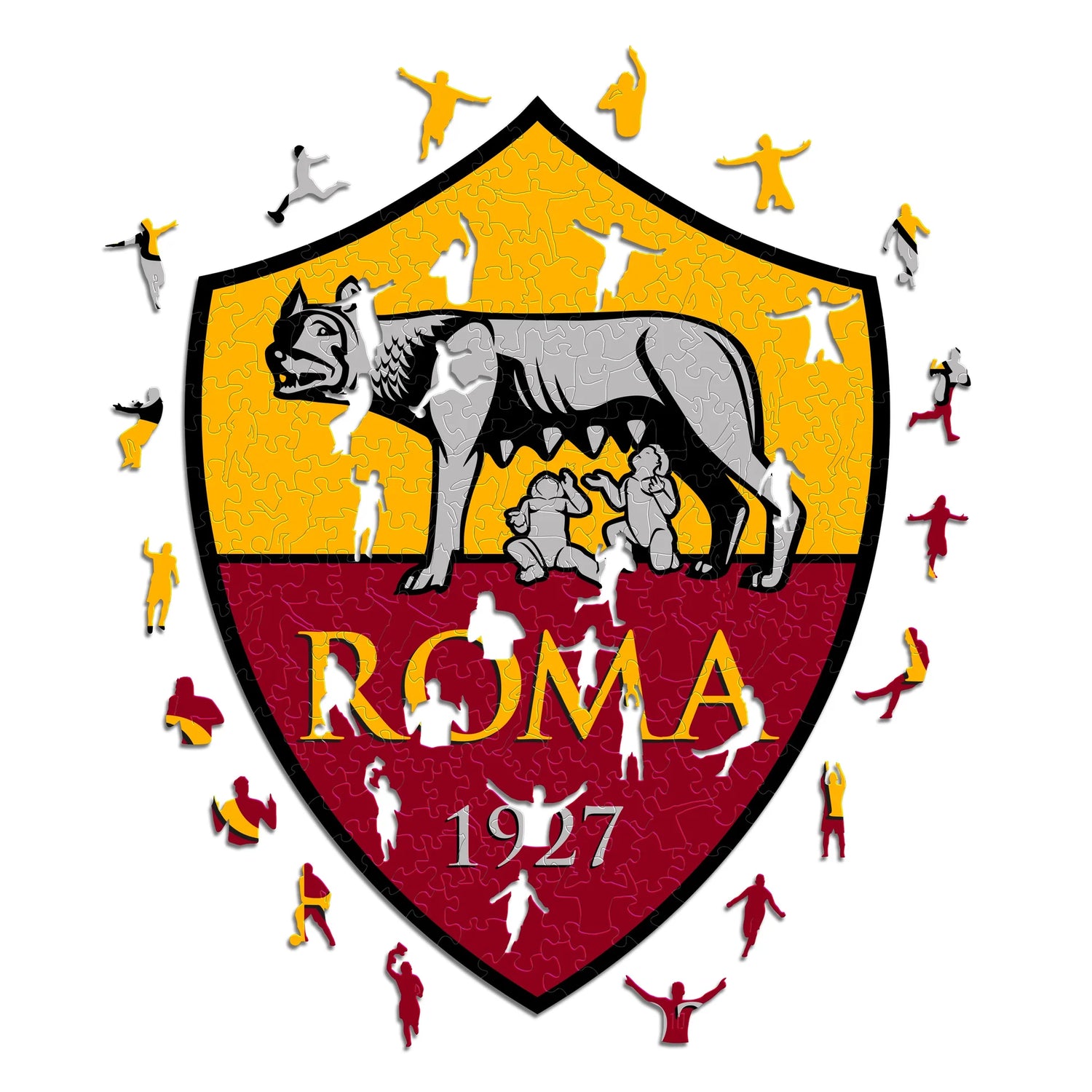 AS Roma logo - Puzzle en bois