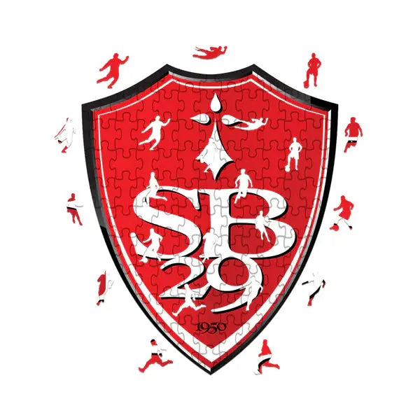 Stade Brestois Logo - Puzzle en bois Puzzle Goals