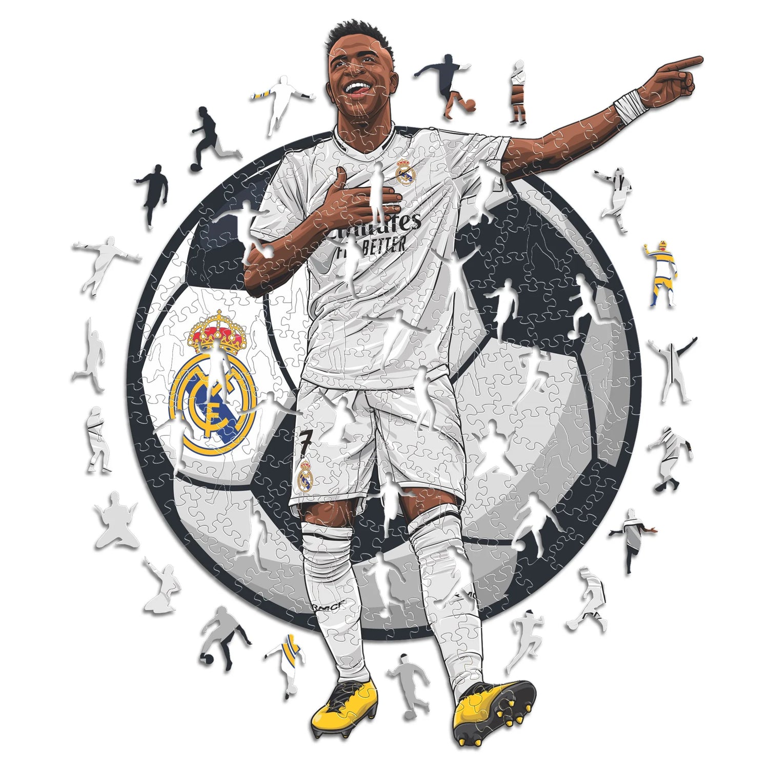 Vinicius Jr. Real Madrid - Puzzle en bois